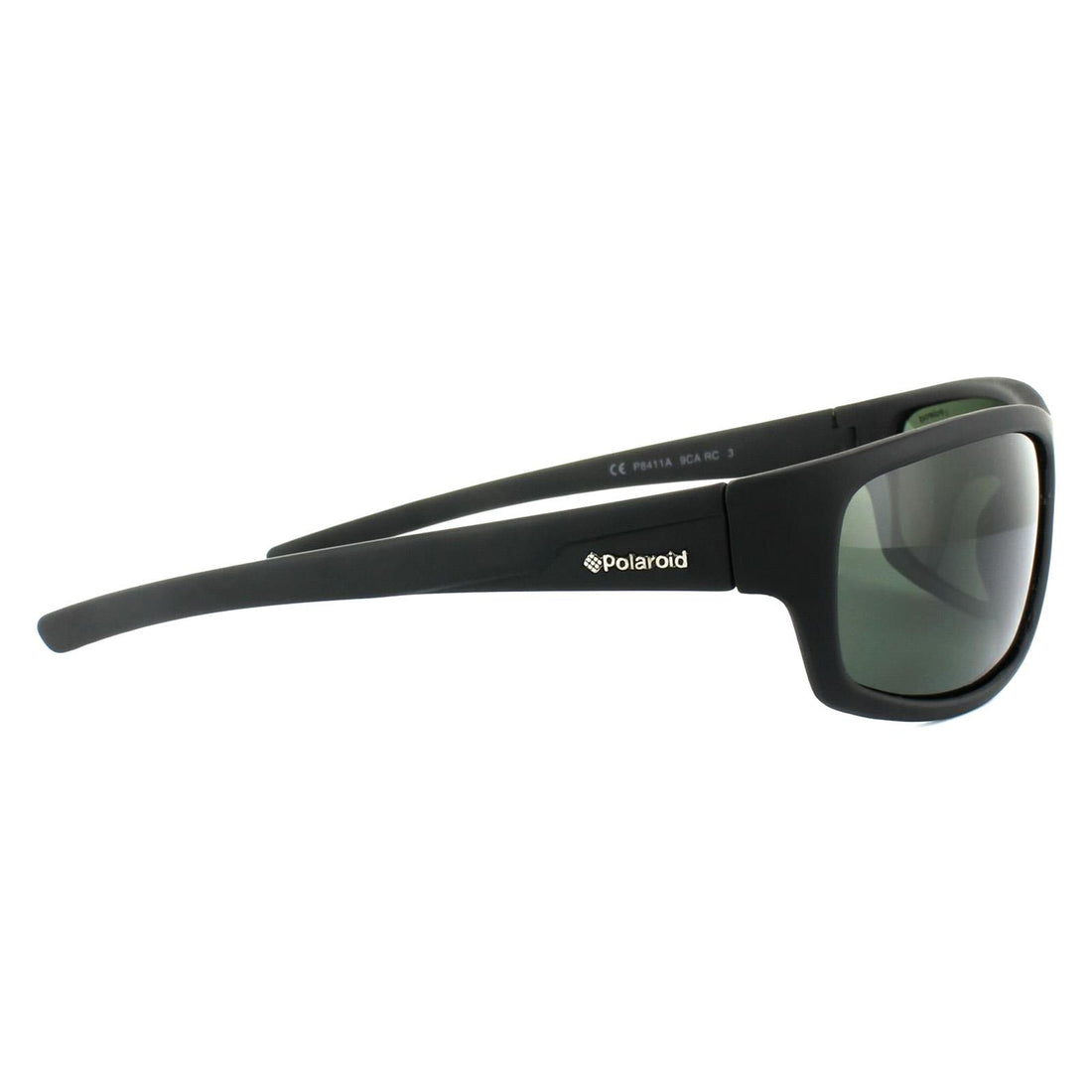 Polaroid Sport -Sonnenbrille P8411 9CA RC Schwarz Grün Polarisiert – Reduzierte Sonnenbrillen