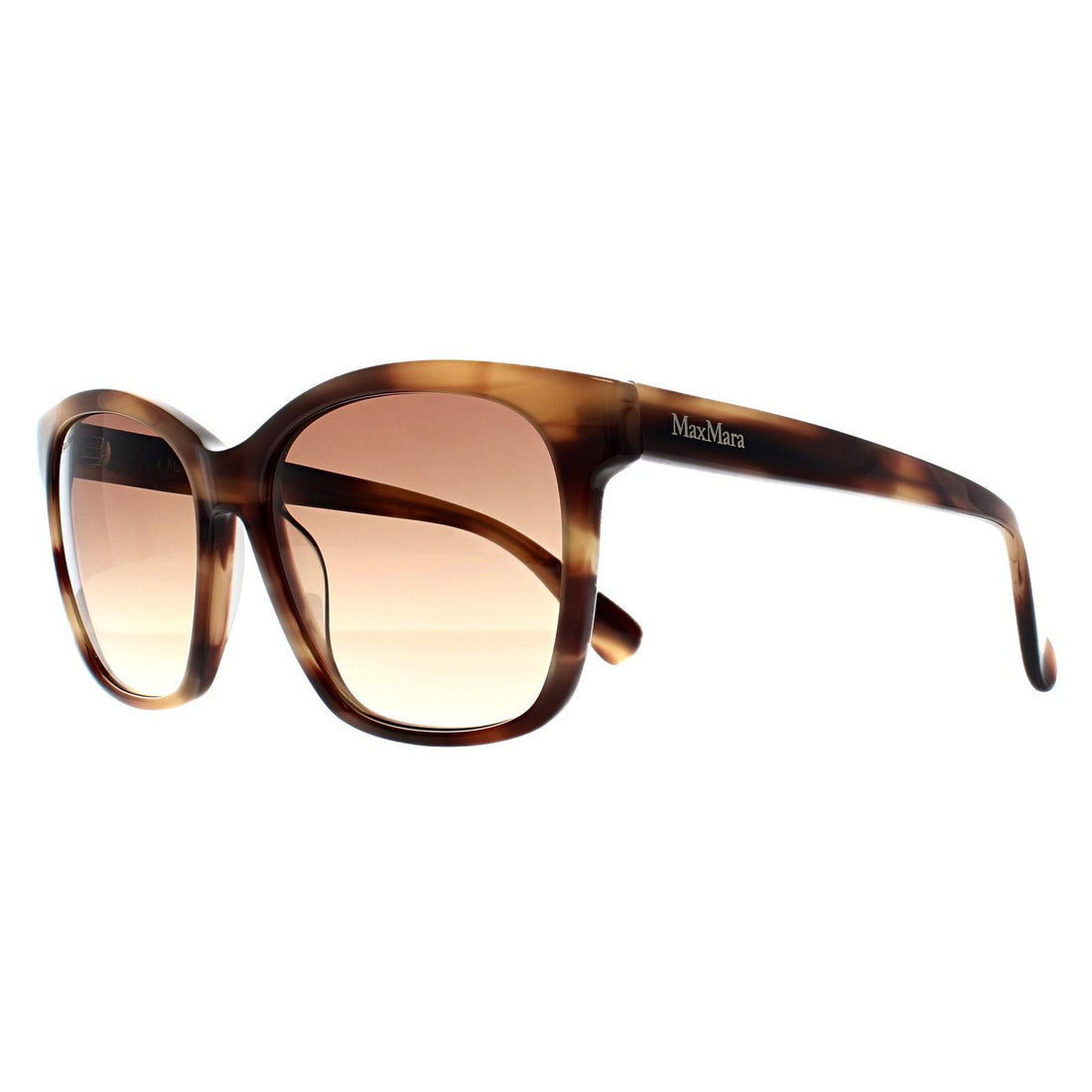 Max Mara Sunglasses MM0042 Logo9 48F Shiny Dark Brown Brown Gradient