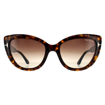 Tom Ford Sunglasses Anya FT0762 52K Dark Havana Brown Gradient