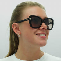 Tom Ford Sunglasses Maeve FT1008 52F Dark Havana Brown Gradient