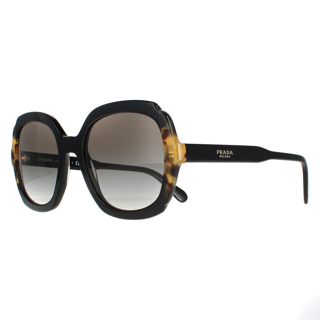 Prada Sunglasses PR16US 3890A7 Black Medium Havana Grey Gradient