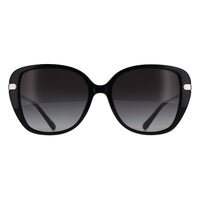 Michael Kors Sunglasses MK2185BU Flatiron 30058G Shiny Black Dark Grey Gradient