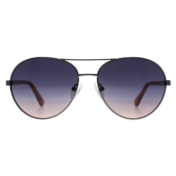 Guess Sunglasses GU5213 10W Shiny Light Nickeltin Blue Gradient