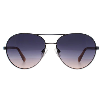 Guess Sunglasses GU5213 10W Shiny Light Nickeltin Blue Gradient