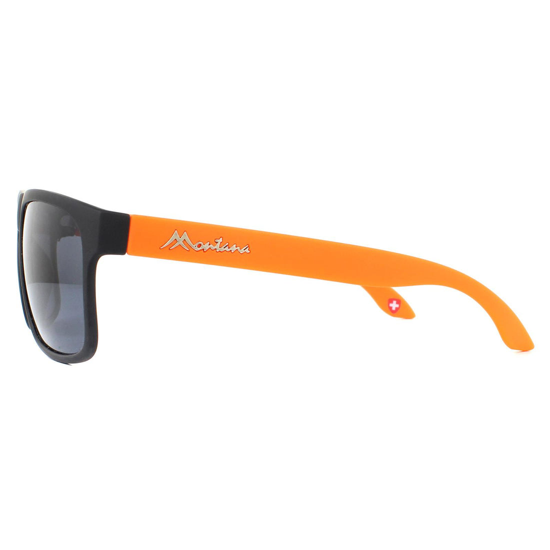 Montana Sunglasses MP37 D Black with Orange Rubbertouch Black Polarized
