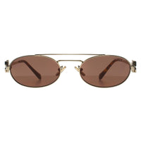 Miu Miu Sunglasses MU 54ZS ZVN70D Pale Gold Brown Silver