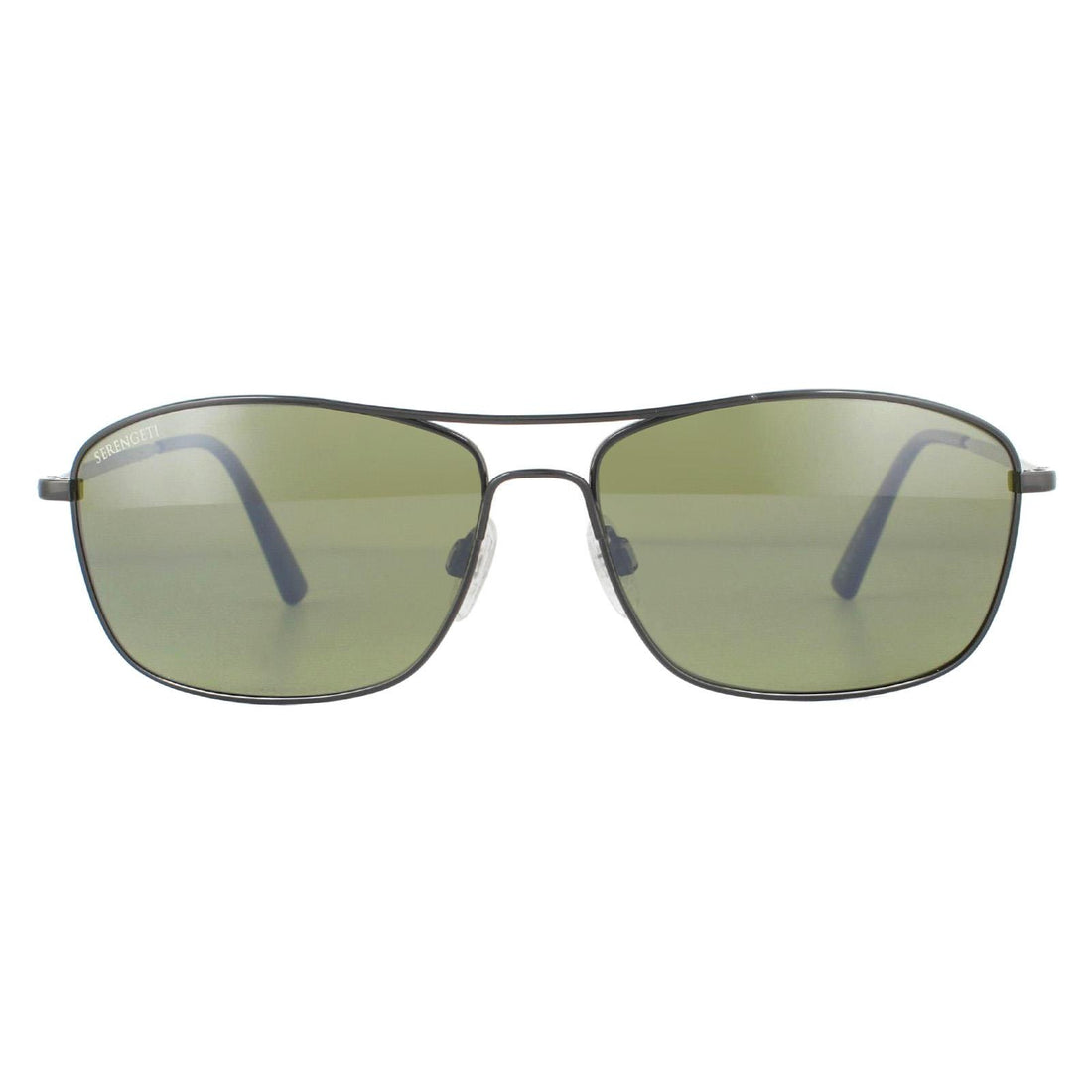 Serengeti Sunglasses Corleone 8565 Shiny Dark Gunmetal Mineral Polarized 555nm Green