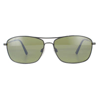 Serengeti Sunglasses Corleone 8565 Shiny Dark Gunmetal Mineral Polarized 555nm Green