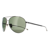 Chopard Sunglasses SCHD57M 568P Titanium Gunmetal Grey Green Polarized