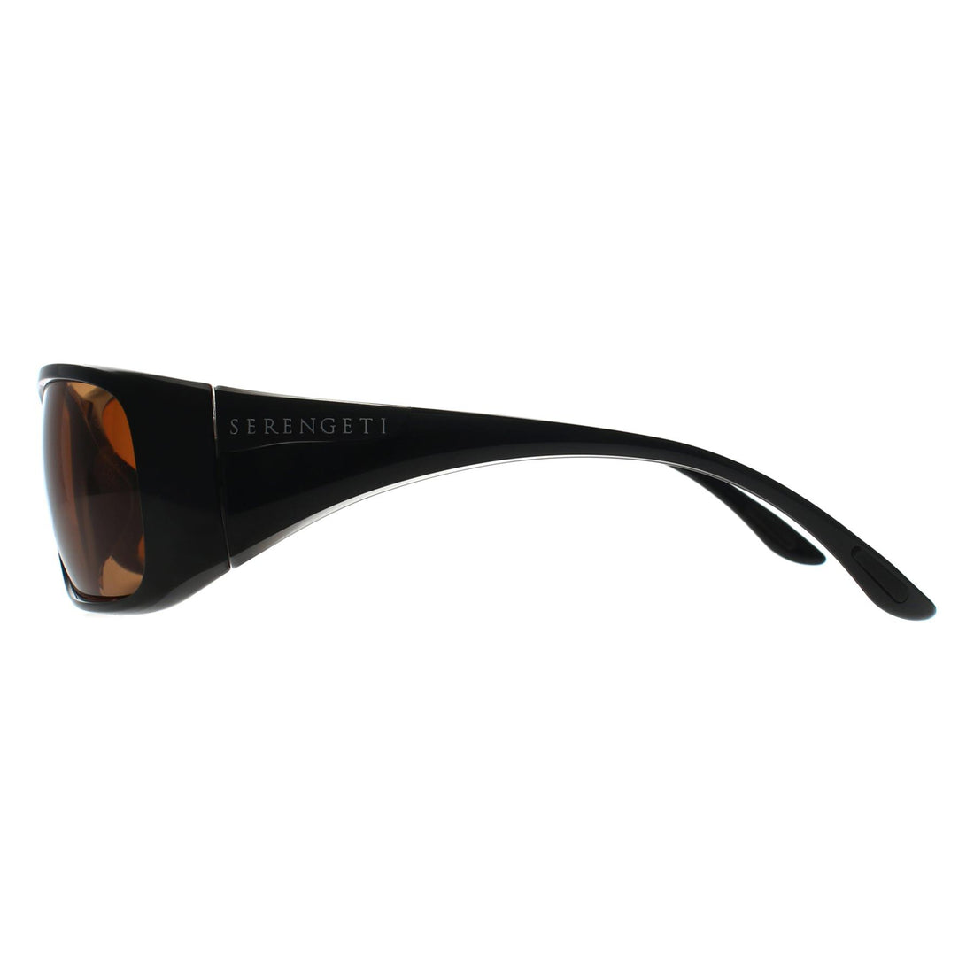 Serengeti Sunglasses Larino 7390 Shiny Black Grey Polarized Photochromic PHD Drivers Brown