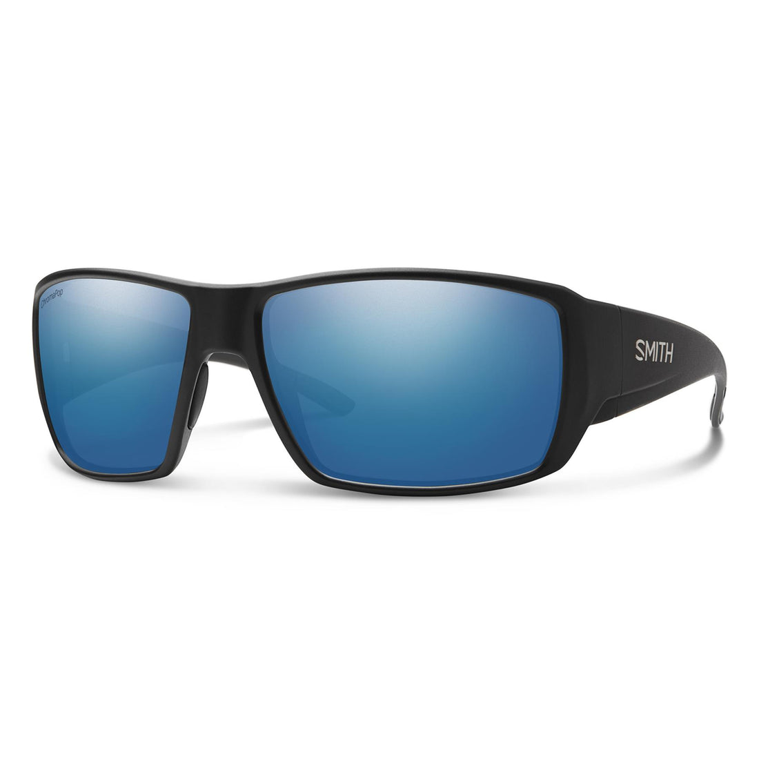 Smith Sunglasses Guides Choice/N 003 QG Matte Black ChromaPop Polarized Blue Mirror