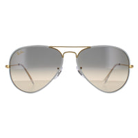 Ray-Ban Aviator Full Colour RB3025JM Sunglasses Polished Grey on Legend Gold / Grey Gradient