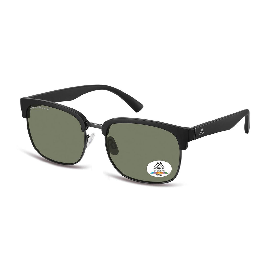Montana Sunglasses MP192 A Matte Black Gunmetal Green Polarized