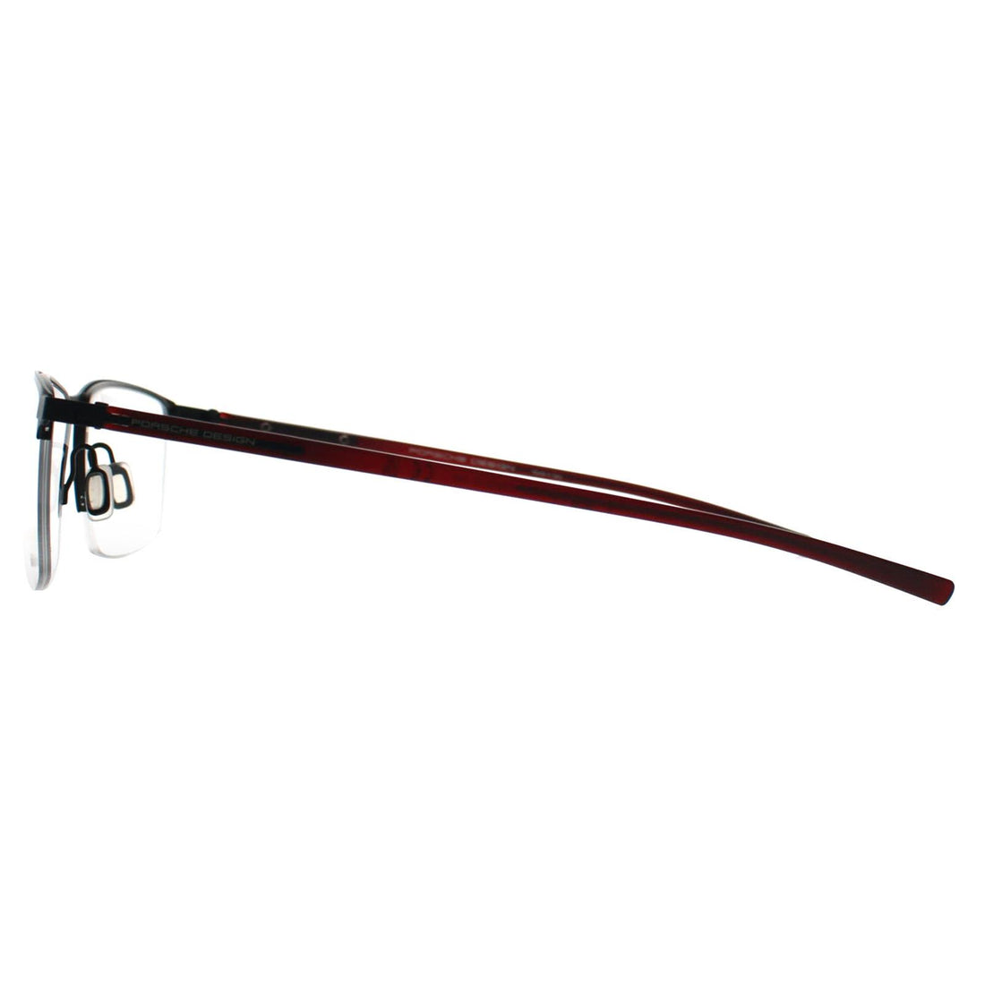 Porsche Design Glasses Frames P8371 A Dark Ruthenium & Matte Red Crystal Men