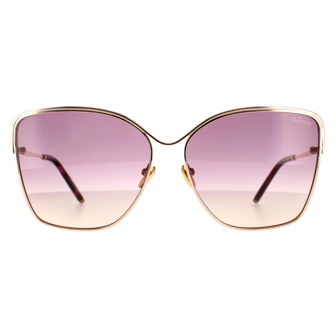 Mulberry SML040 Sunglasses Shiny Copper Gold Violet Yellow Gradient