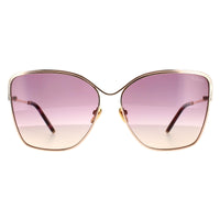 Mulberry SML040 Sunglasses Shiny Copper Gold / Violet Yellow Gradient