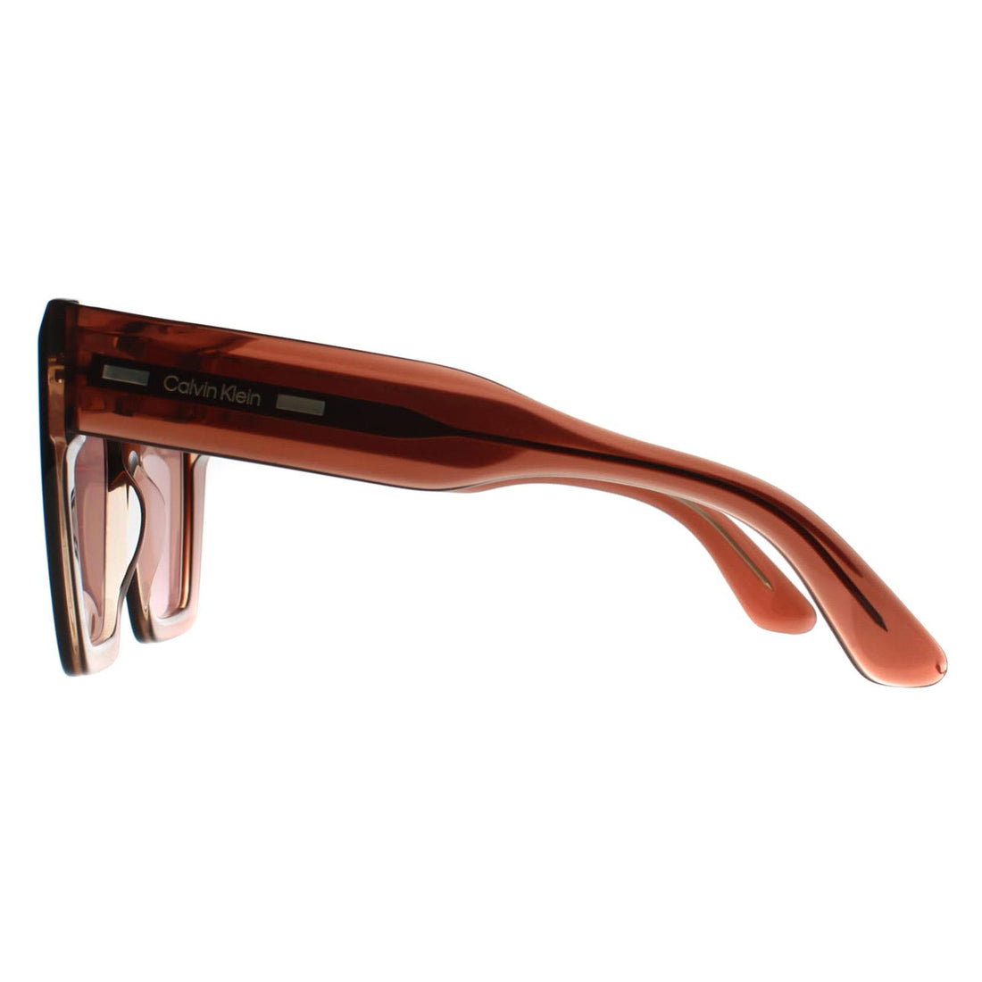 Calvin Klein Sunglasses CK23502S 601 Transparent Dark Brown Burgundy