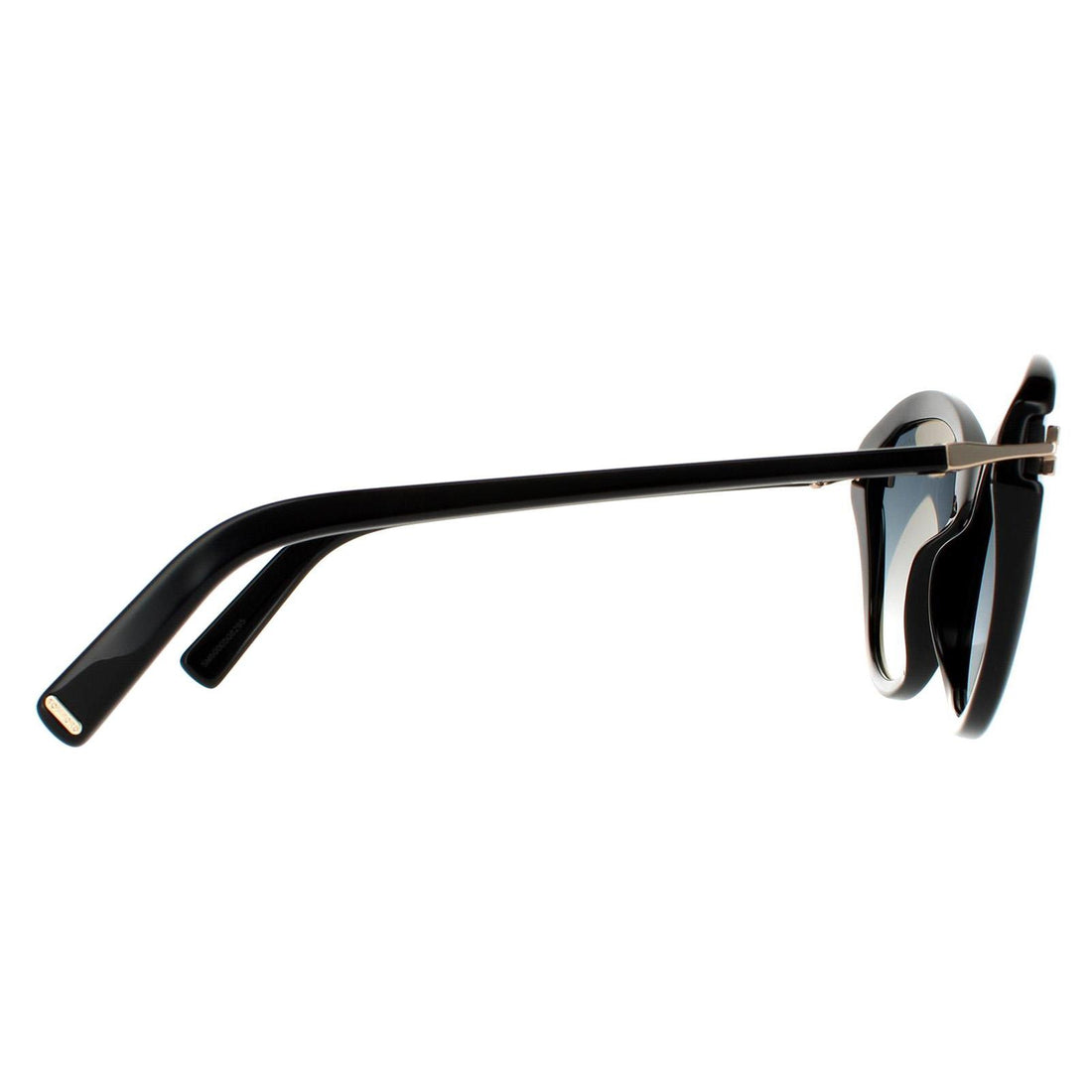 Tom Ford Sunglasses Leigh FT0850 01B Shiny Black Smoke Gradient