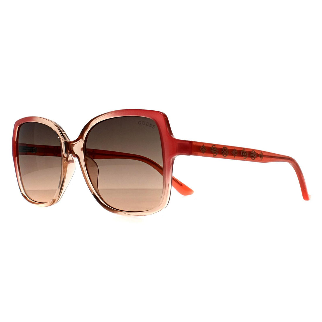 Guess Sunglasses GU00100 74B Crystal Pink Grey Blue