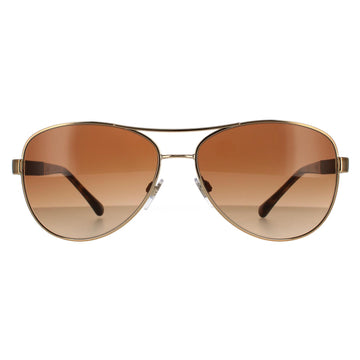 Burberry BE3080 Sunglasses Gold Brown / Brown Gradient