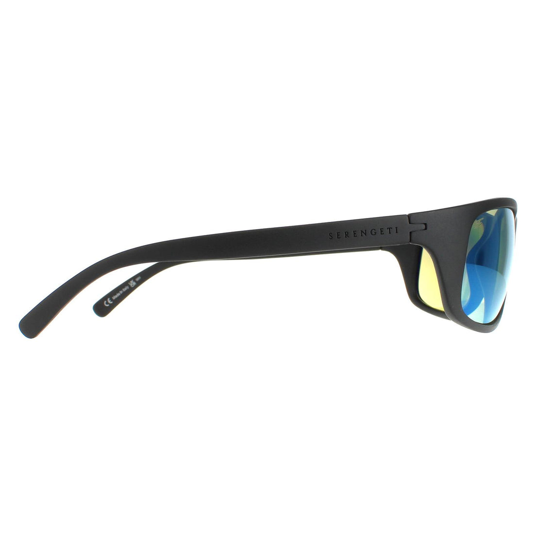 Serengeti Sunglasses Bormio SS009002 Matte Black Saturn Polarized 555nm Blue