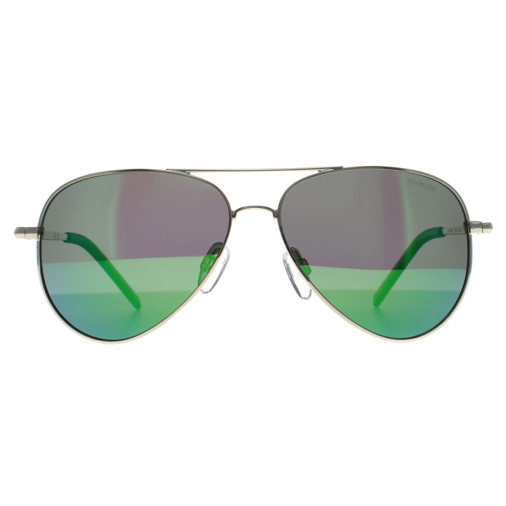Polaroid Kids Sunglasses PLD 8015/N J5G K7 Gold Green Mirror Polarized