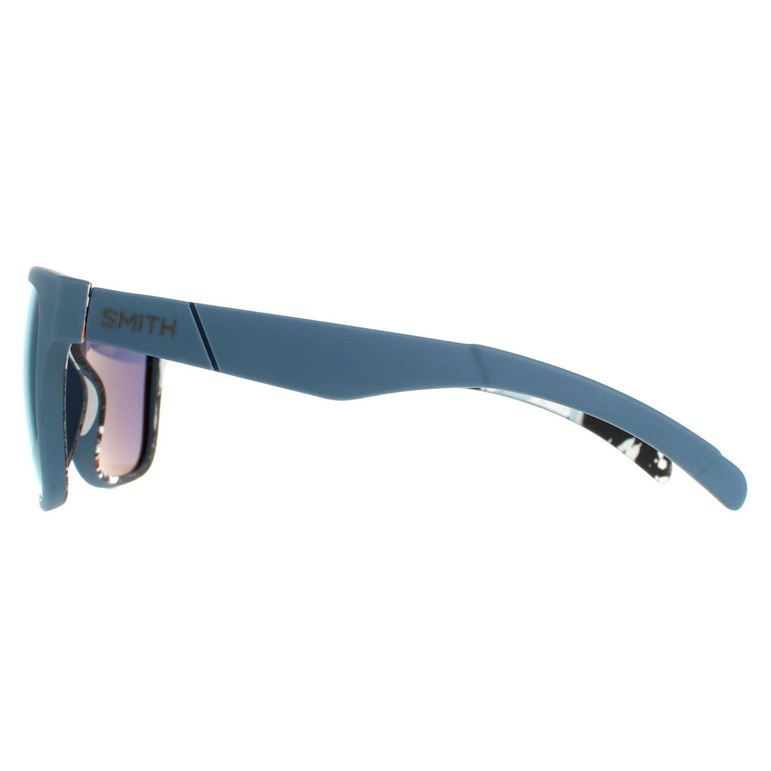 Smith Sunglasses Lowdown/N S6F X8 Blue Pattern Green Mirror Multilayer Chromapop