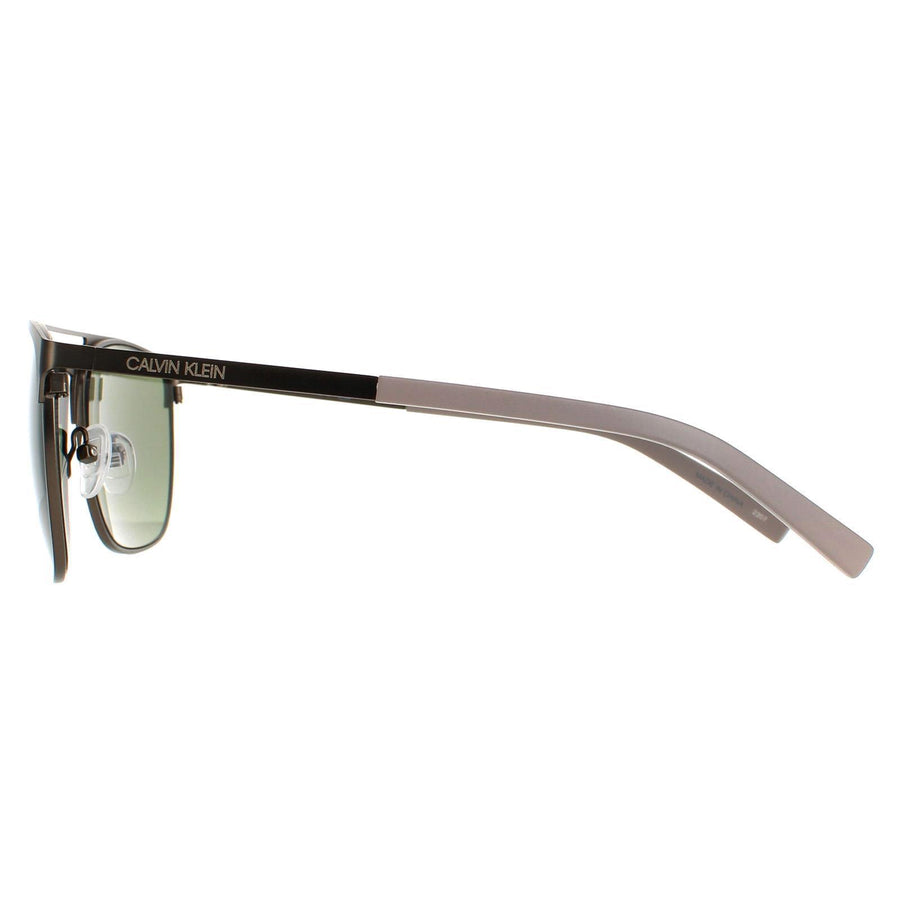 Calvin Klein Sunglasses CK20123S 008 Matte Gunmetal Solid Green G15
