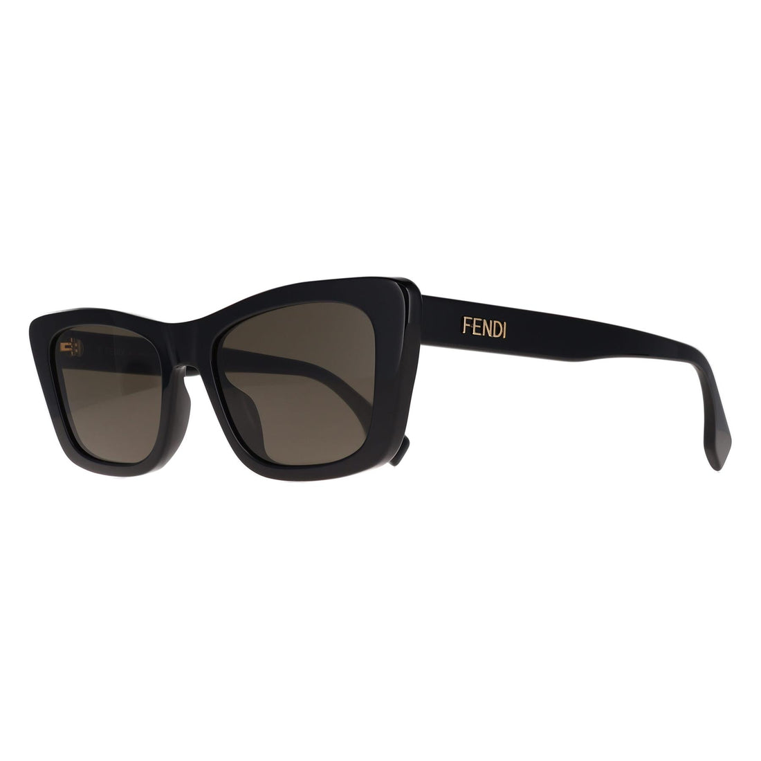 Fendi Sunglasses FE40185I Lettering 01N Shiny Black Green