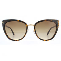 Tom Ford Sunglasses Simona FT0717 52F Shiny Dark Havana Brown Gradient