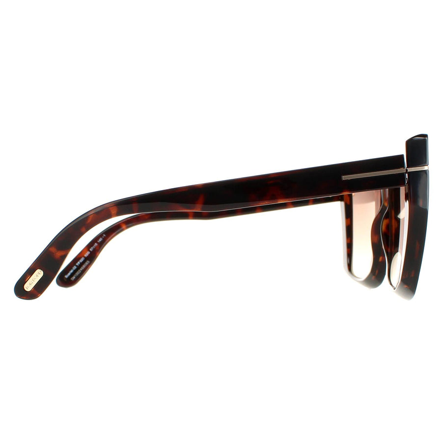 Tom Ford Sunglasses Scarlet FT0920 52G Dark Havana Brown Mirror
