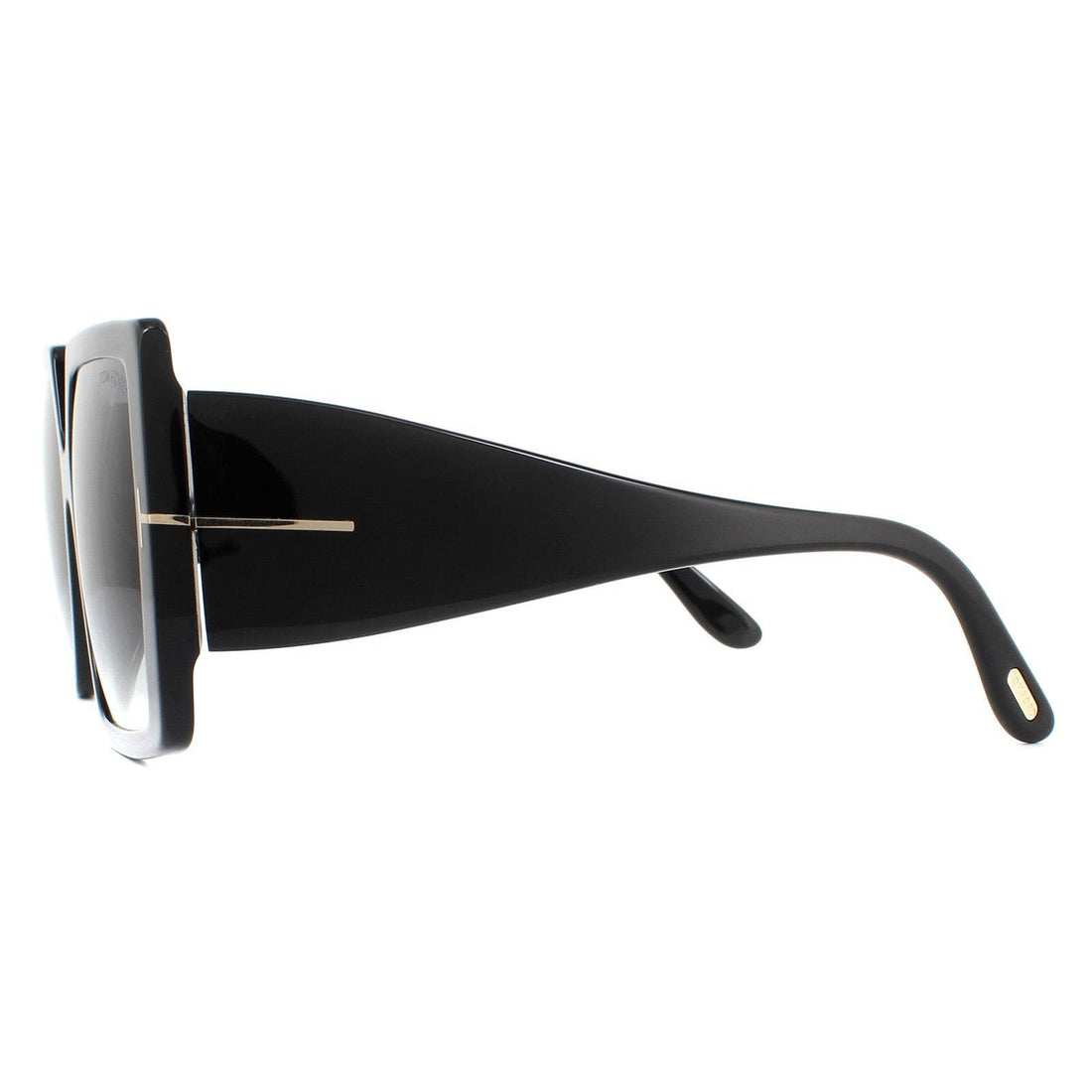 Tom Ford Sunglasses Quinn FT0790 01B Shiny Black Grey Smoke Gradient