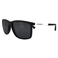 Emporio Armani Sunglasses 4058 5063/81 Black Rubber Grey Polarized