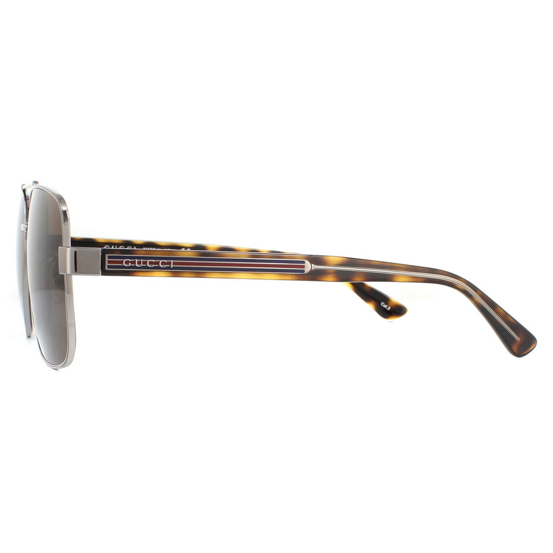 Gucci Sunglasses GG0529S 002 Ruthenium Havana Brown