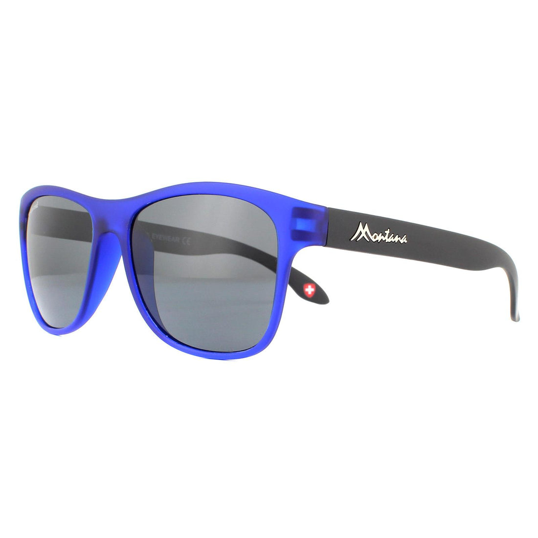 Montana Sunglasses MP38 D Blue with Black Rubbertouch Black Polarized