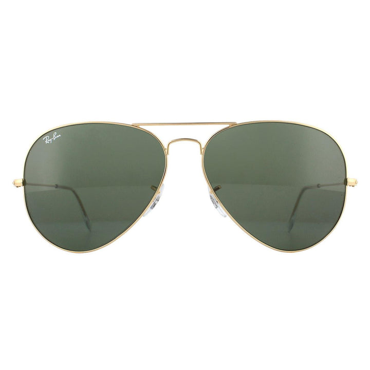 Ray-Ban Sunglasses Large Aviator 3026 Gold Green L2846
