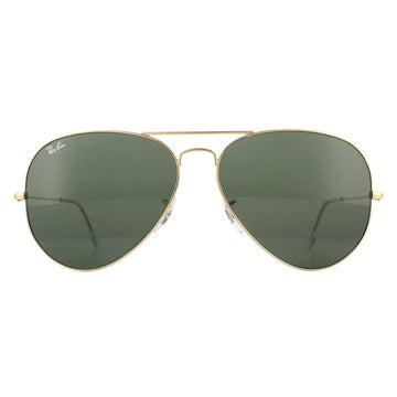 Ray-Ban Sunglasses Large Aviator 3026 Gold Green L2846