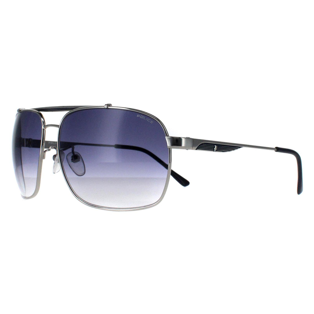 Police Sunglasses S8401N 0E70 Silver Blue Gradient