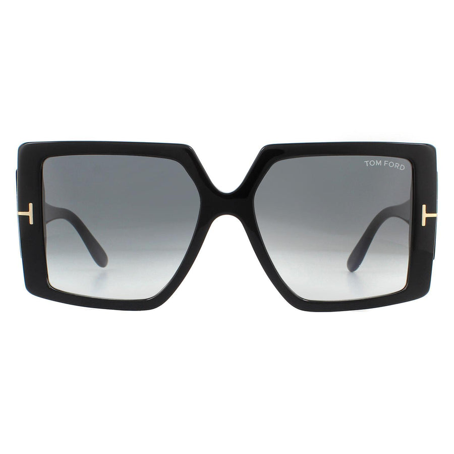 Tom Ford Sunglasses Quinn FT0790 01B Shiny Black Grey Smoke Gradient