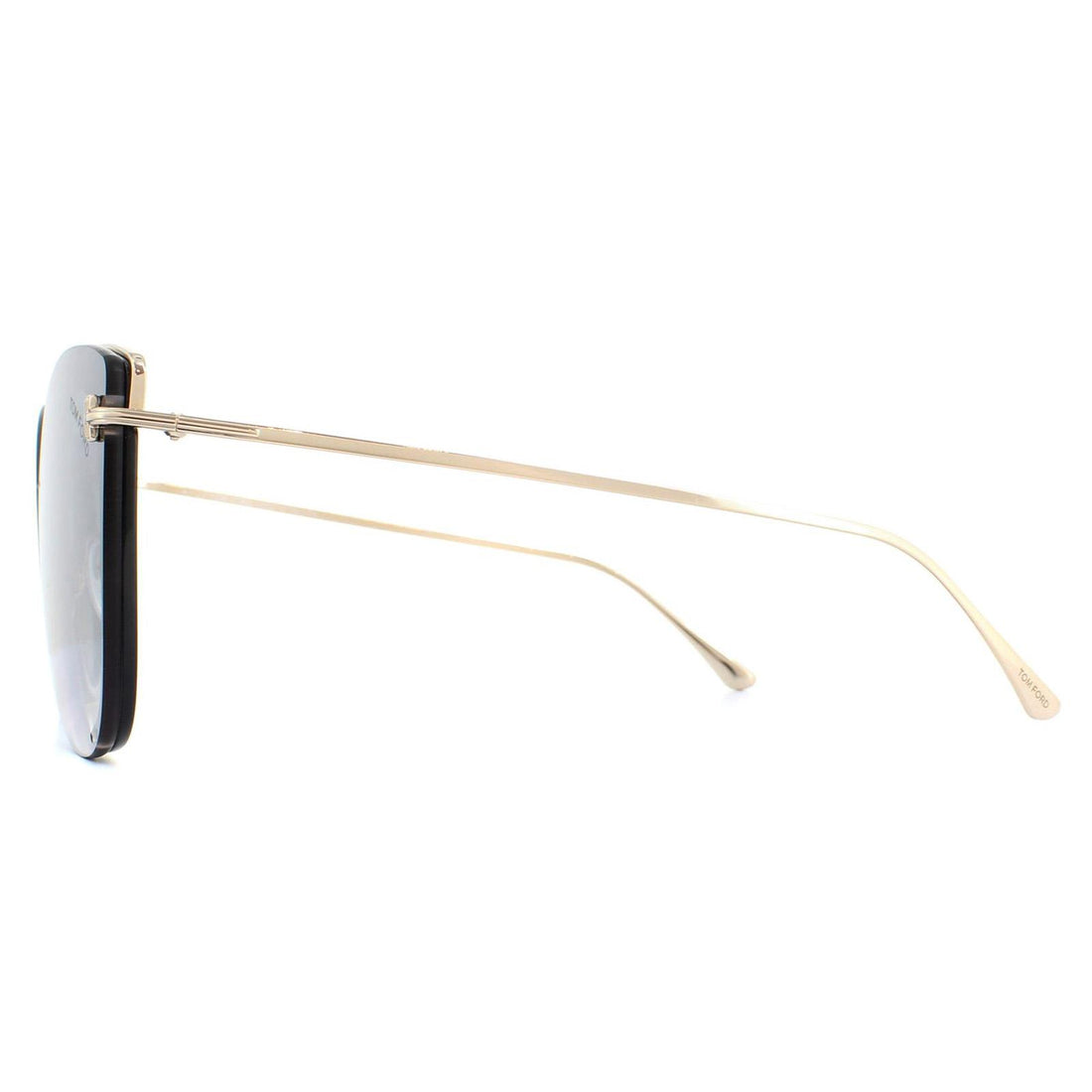 Tom Ford Sunglasses Charlotte 0657 01C Grey Gold Blue Gradient with Silver Mirror