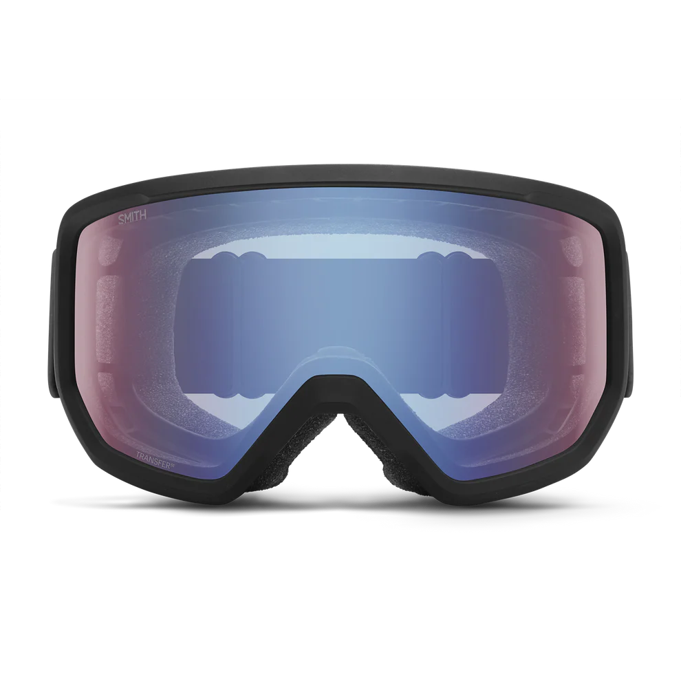Smith Ski Goggles Transfer 0JX/ZF Black Blue Sensor Mirror