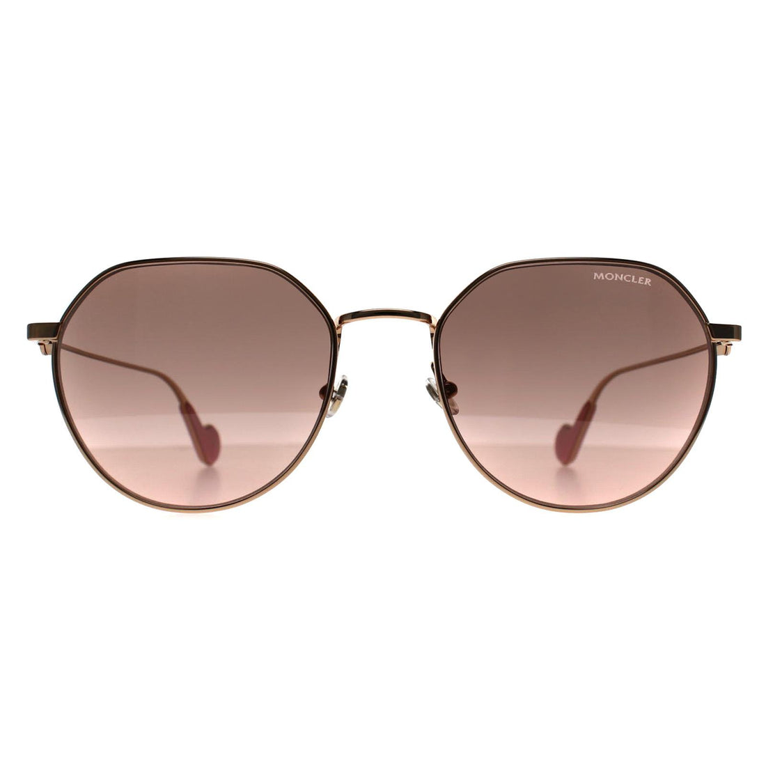 Moncler Sunglasses ML0156-K 28U Shiny Rose Gold Pink Brown