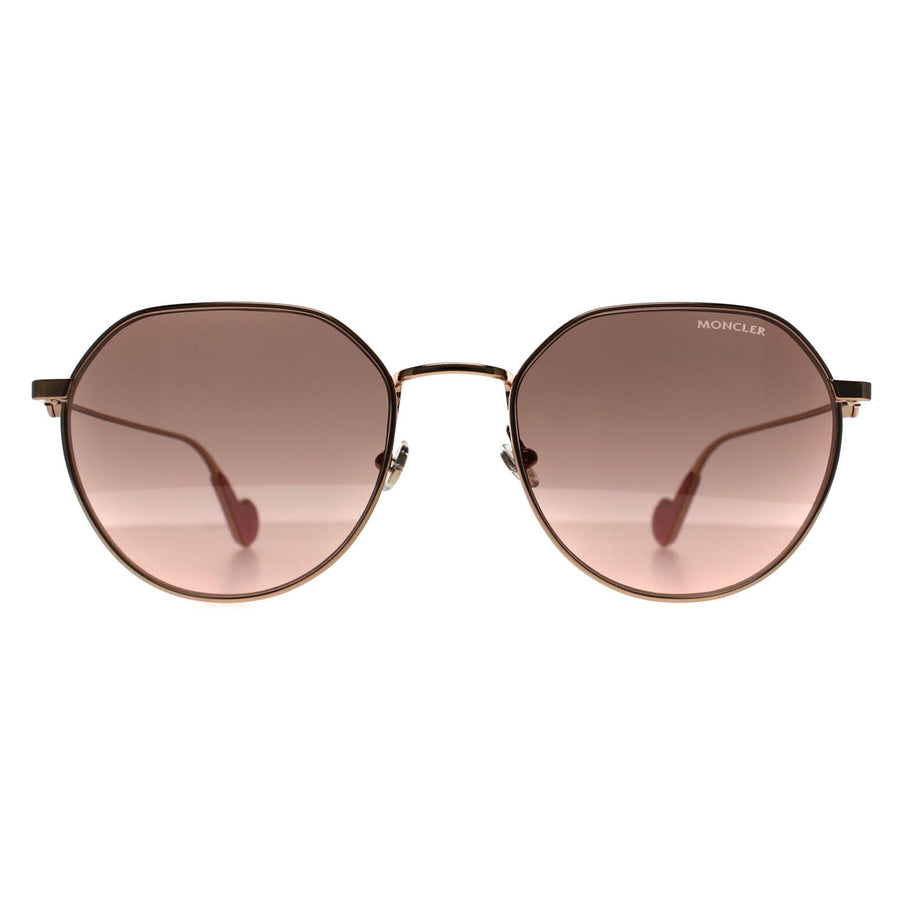 Moncler Sunglasses ML0156-K 28U Shiny Rose Gold Pink Brown  display picture 1