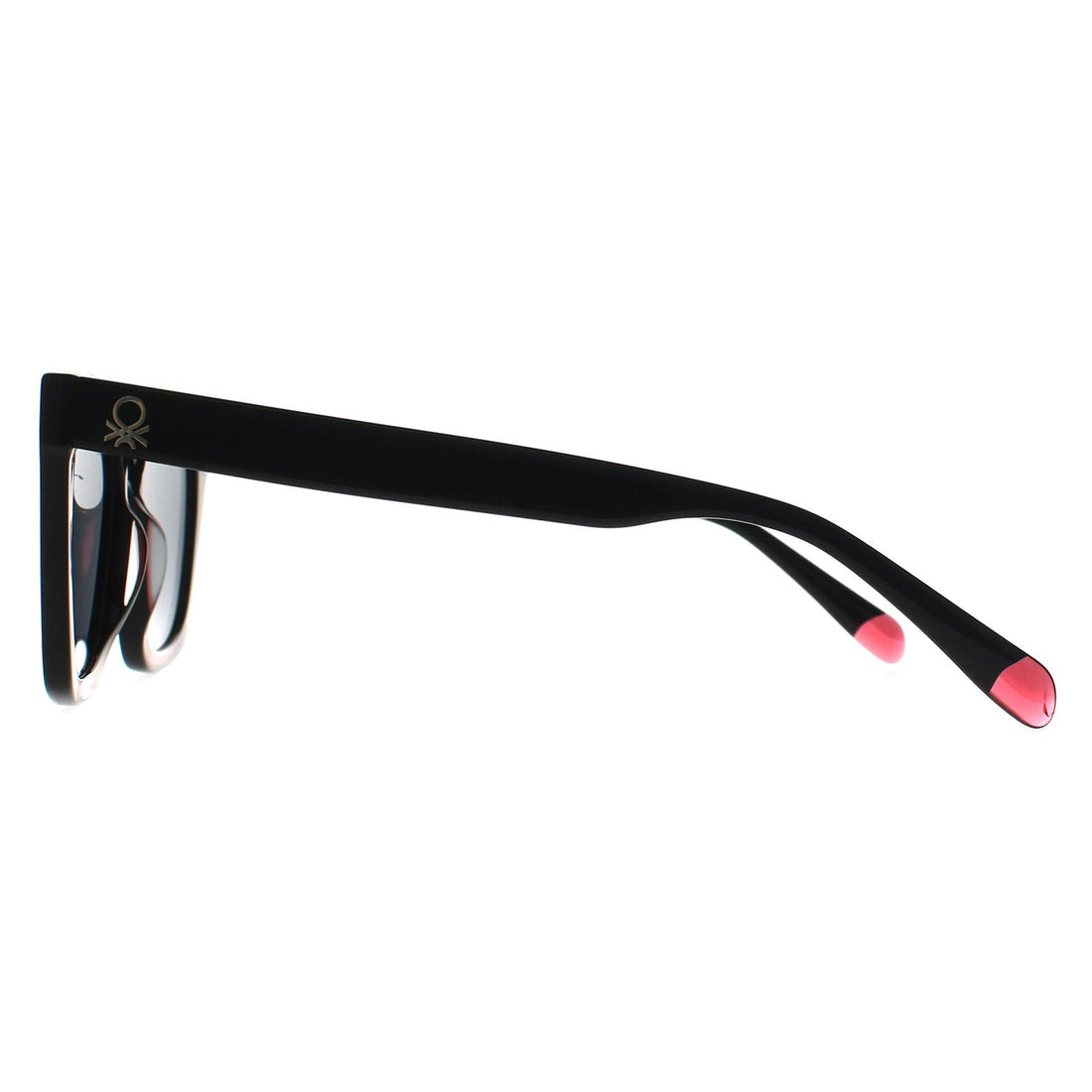 Benetton Sunglasses BE5086 001 Solid Black Pink Dark Grey