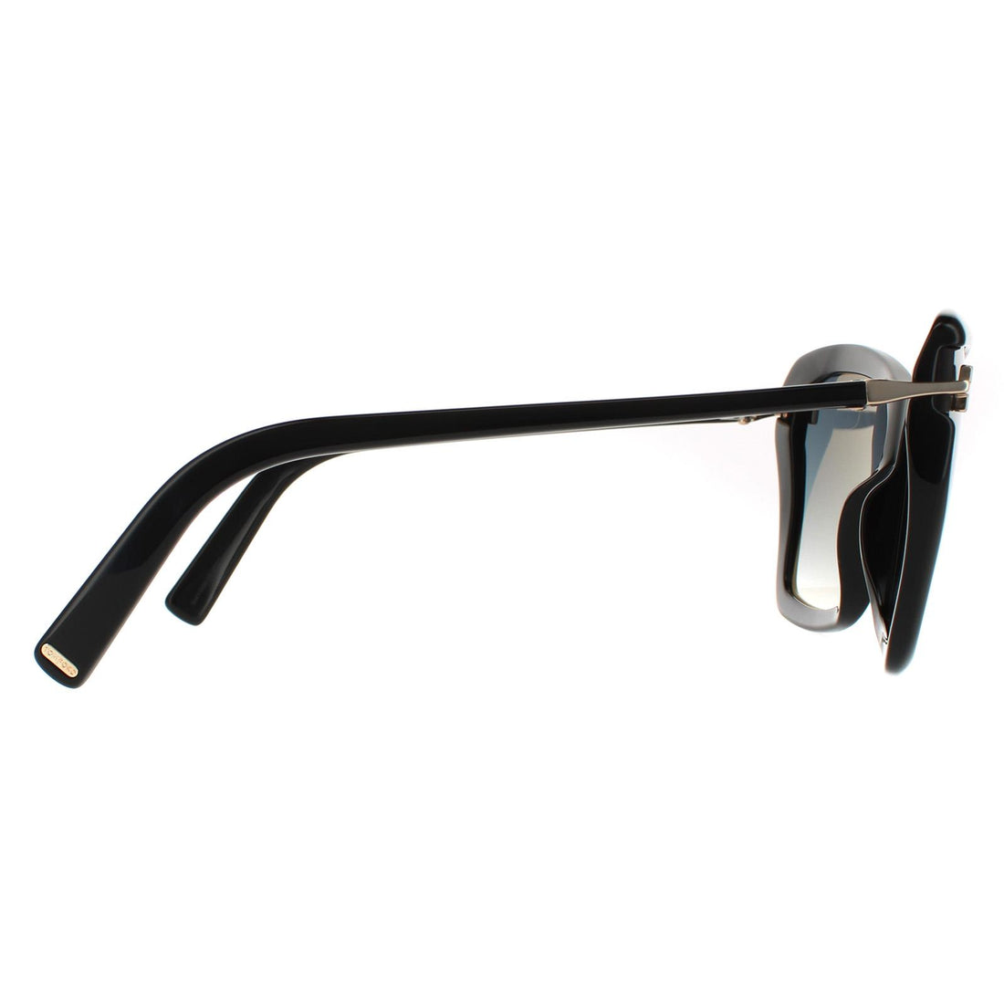 Tom Ford Sunglasses Leah FT0849 01B Shiny Black Smoke Gradient