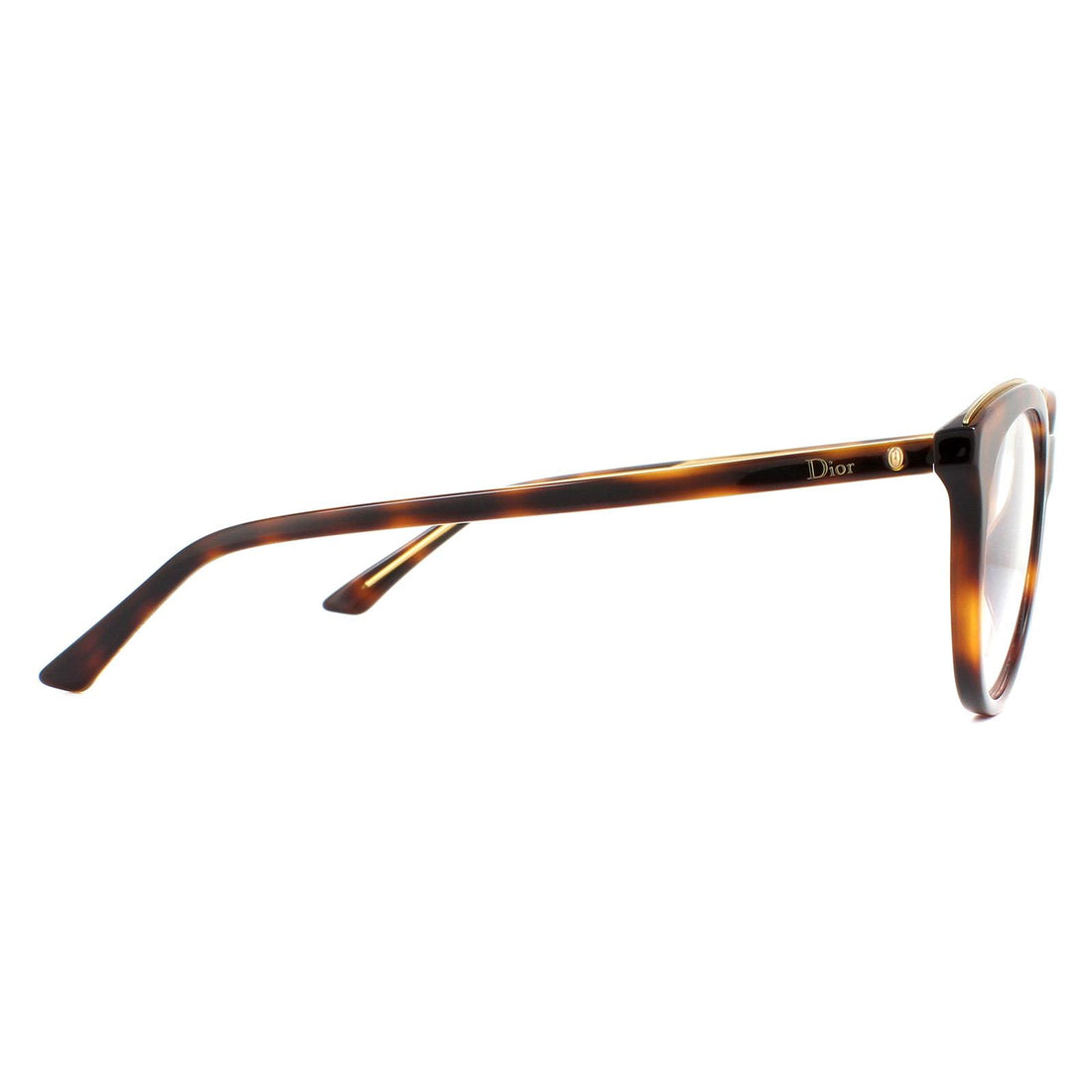 Dior Glasses Frames Montaigne 41 C9C Havana Crystal Women