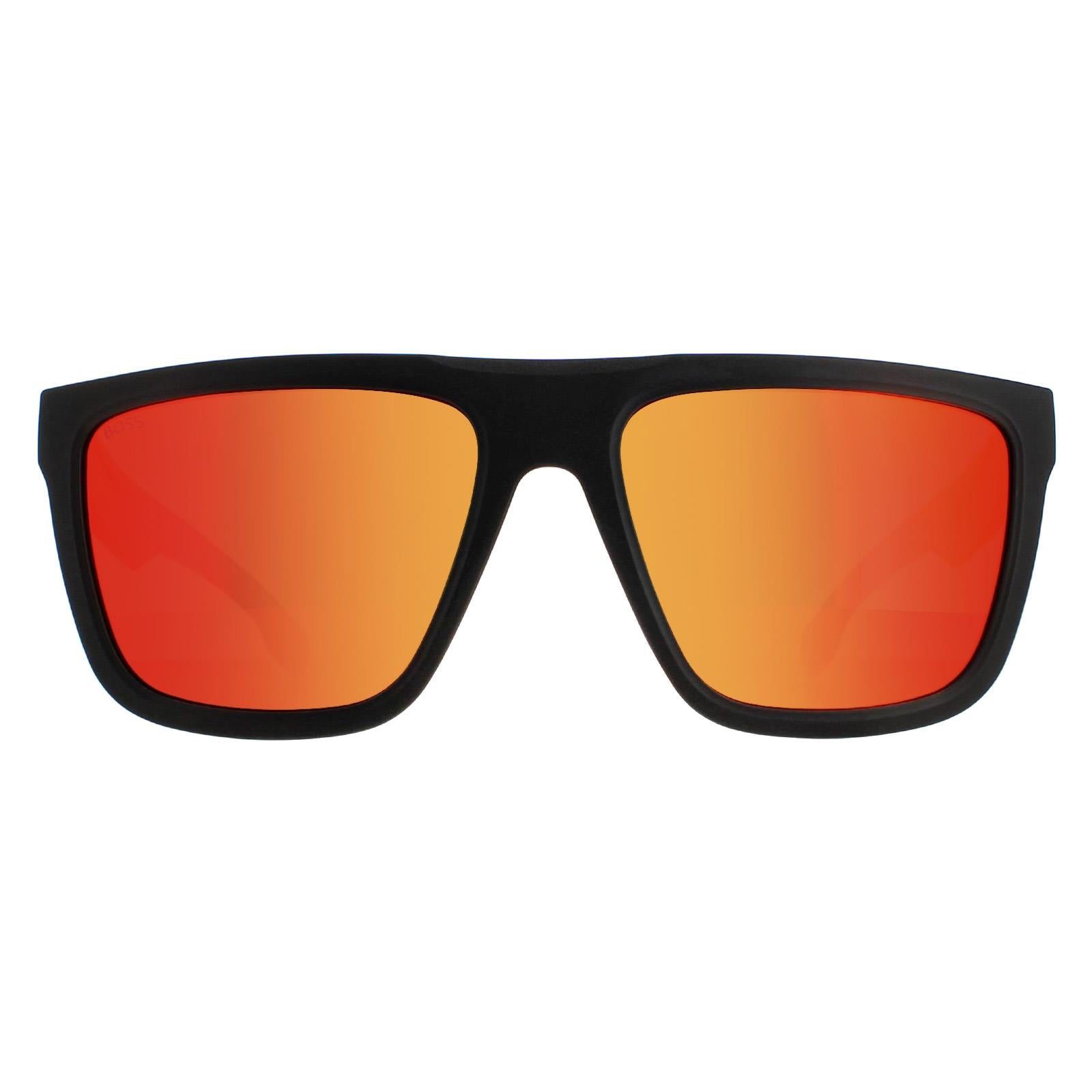 Sunglasses 1451 S PGC UZ Matte Black Yellow Red Mirror