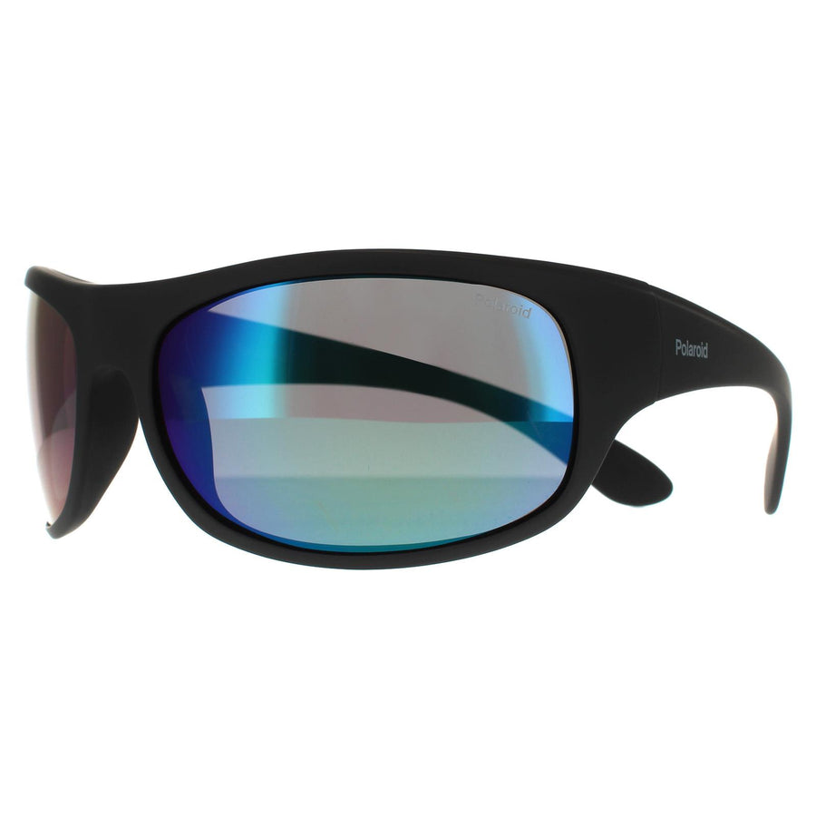 Polaroid Sunglasses 07886 3OL 5Z Matte Black Green Mirror Polarized