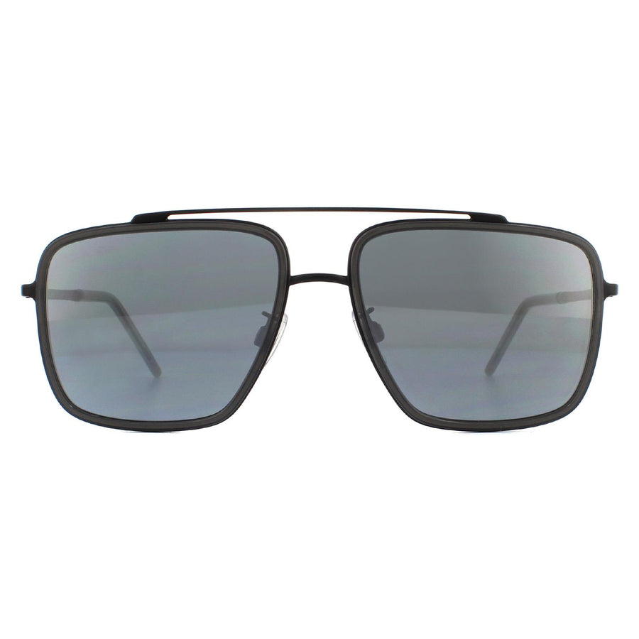 Dolce & Gabbana DG2220 Sunglasses Matte Black Transparent Grey / Grey Mirror Black