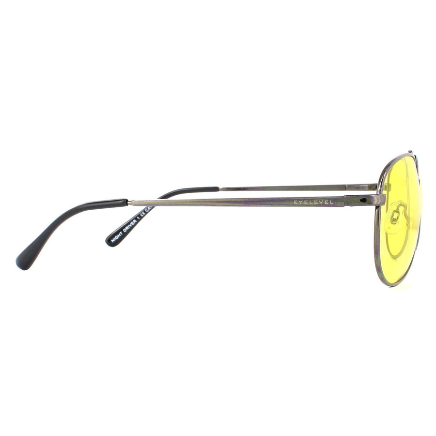 Eyelevel Sunglasses Night Driver 1 Gunmetal and Grey Night Vision Yellow Glasses